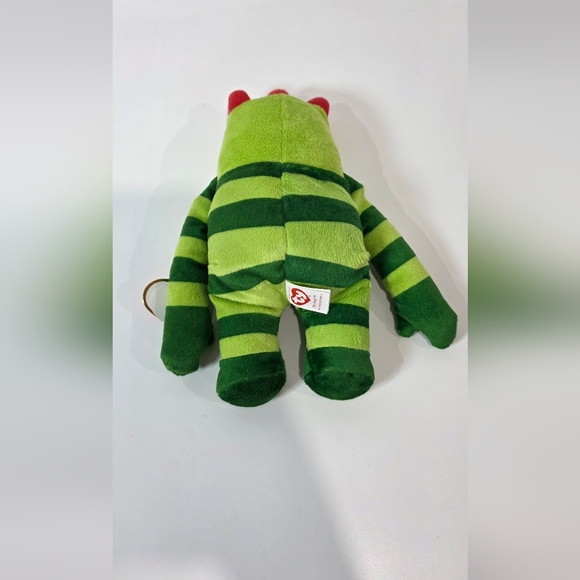 Ty Green and Red Striped Stuffed Animal - Picture 4 of 5